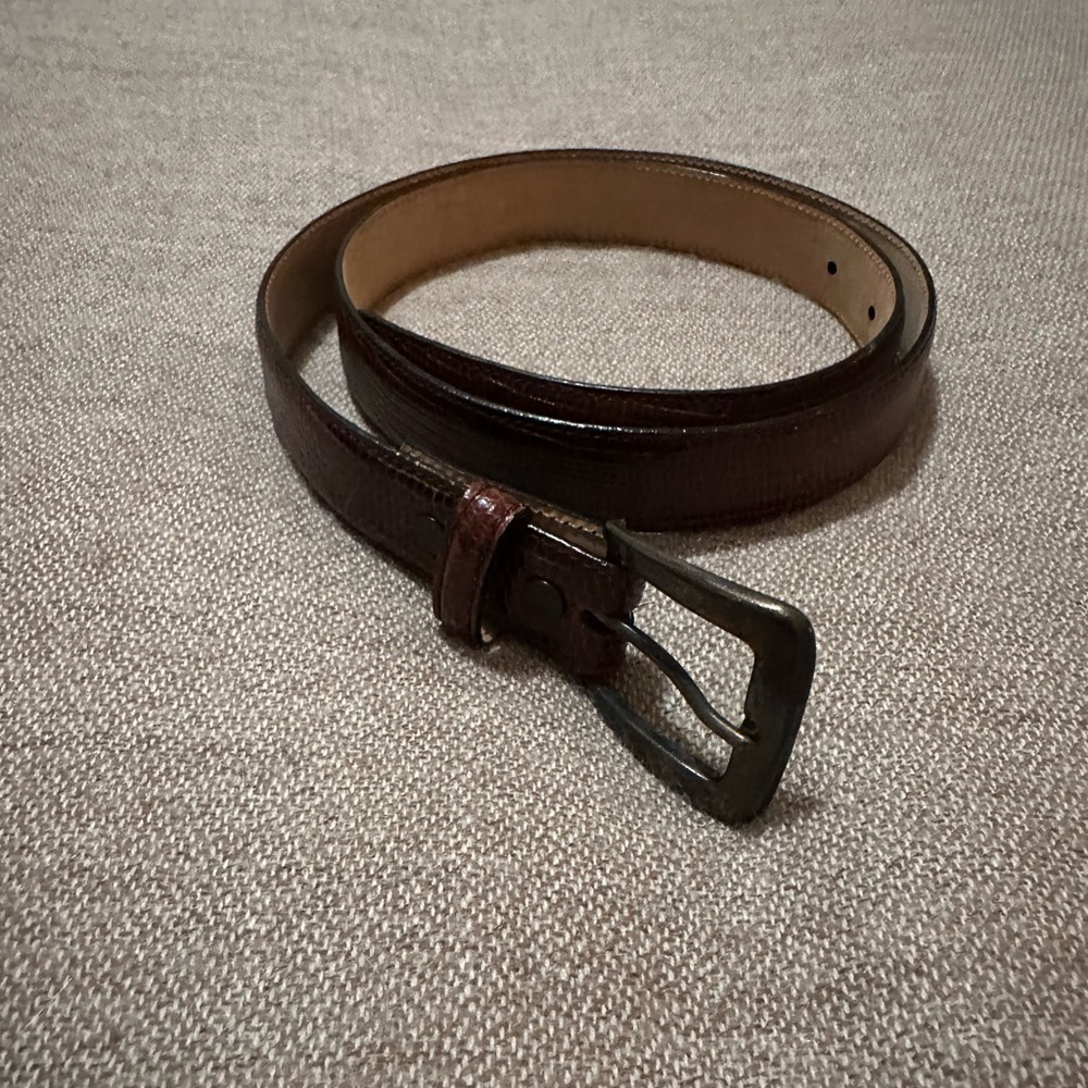 Tiffany & Co. Rich Brown Leather Belt